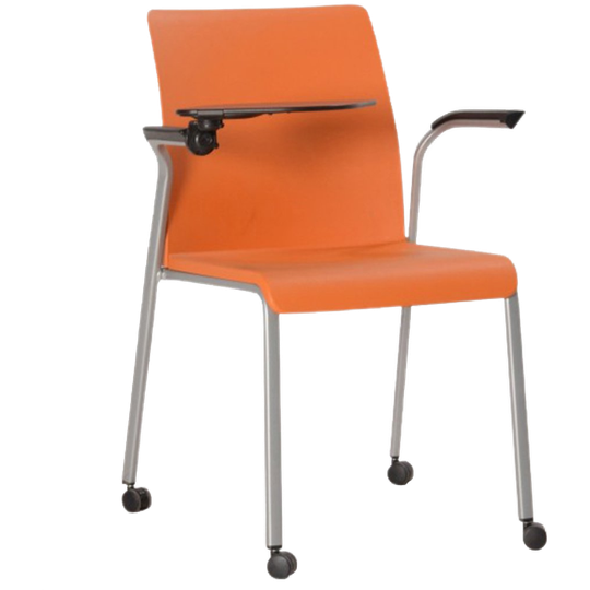 Steelcase Conferentiestoel, Oranje, 4-poot Verrijdbaar Onderstel 1