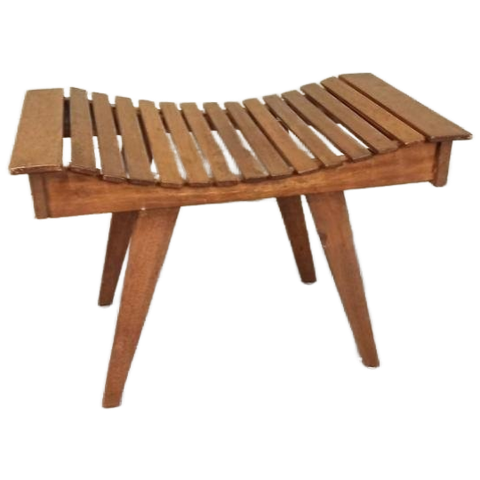 Vintage Lattenhouten Kruk 1