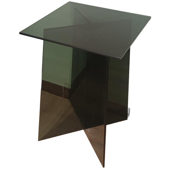 Bijzettafel In Gerookt Glas 1