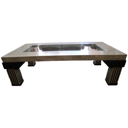 Maitland Smith Tesselated Salontafel, U.s.a, 1980's 140 X 75 X 41,5 Cm 1