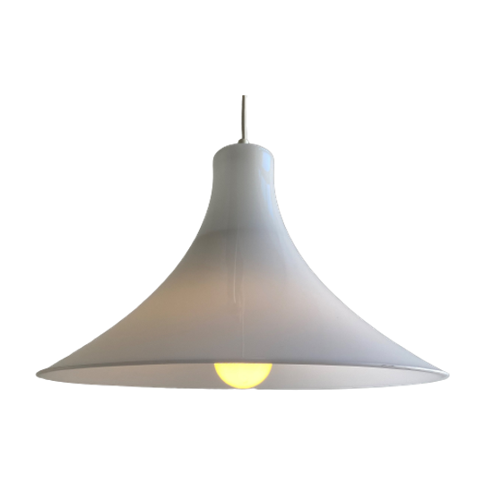 Vintage Witte Plexiglas Heksenhoed Lamp / Hanglamp 1