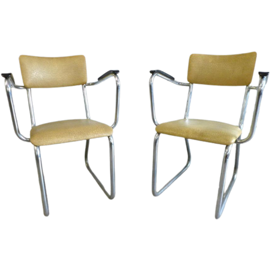 Vintage Gispen Buizen Stoelen 1