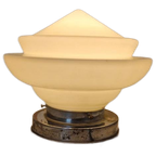 Art Deco Plafondlamp Geometrisch Opaline thumbnail 1