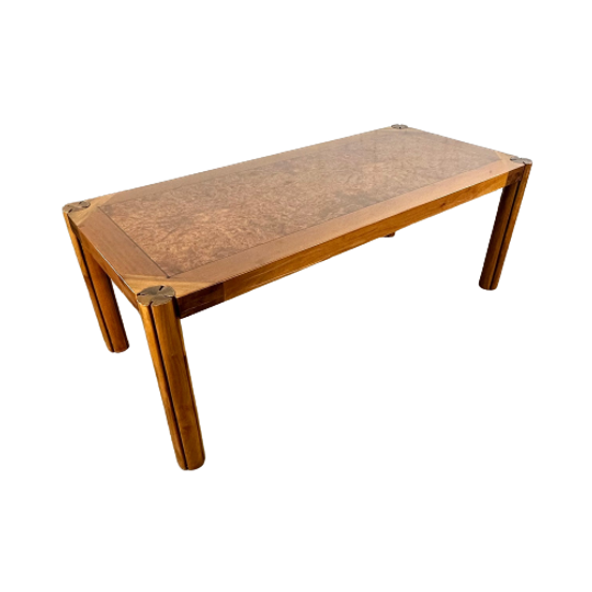 Italiaans Vintage Eettafel Met Wortelhout Van Borghi 1