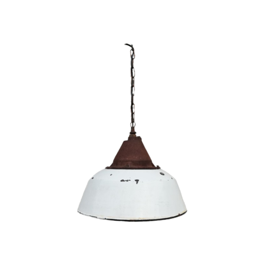Emaille Hanglamp WIT 1