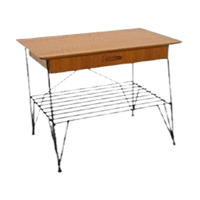 String Teak Kastje Met Lade En Stalen Poten, Nachtkastje