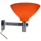 Space Age - Vintage - Aluminium Wandlamp Met Kunststof Kap - Mid Century thumbnail 1