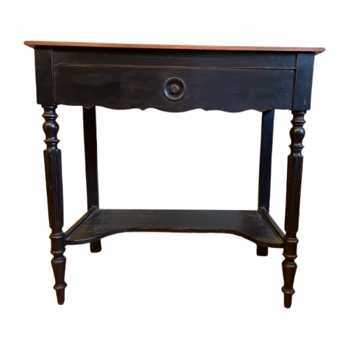 Toilettafel Sidetable Keukentafeltje Dubbel Plateau Zwart Frans