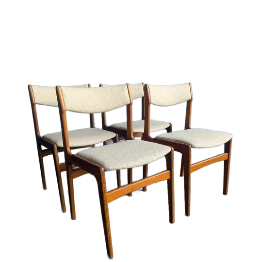 4x Deense Design Stoelen- Erik Buch- 1960s 1