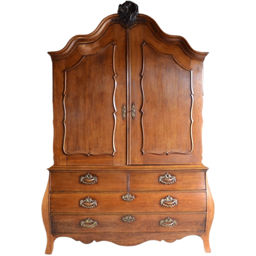 Prachtig Antiek Eiken Biedermeier Kabinet, Inclusief Gratis Bezorgen.