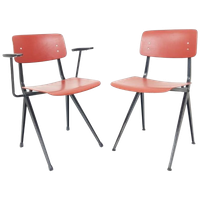 2 Marko Stoelen Model S201 Setprijs | Armleuning Ossenbloed