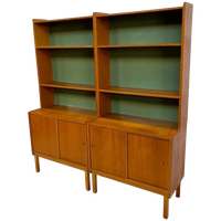 Vintage Scandinavische Kast Wandkasten Jaren 60 Teak Fineer