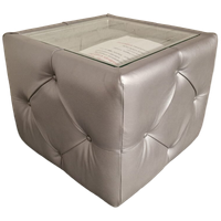 Pouffe Table – Silver