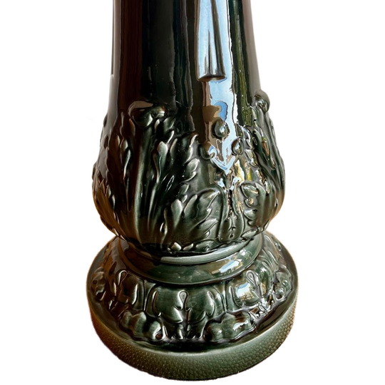 Franse Art Nouveau Piedestal Zuil Met Bloempot Vintage 1