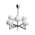 Italian Modern 8 Arm Trumpet Chandelier By Gaetano Sciolari For Boulanger, 1960S thumbnail 1