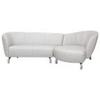 Nieuwbeklede Leolux Pupilla Design Bank Met Chaise Longue! thumbnail 1