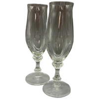 Set Vintage Kristallen Flûtes 2 Stuks