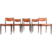 Set 6 Palissander Eetkamerstoelen Stoelen Vintage 'cellemuiden'