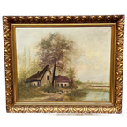 Groot Schilderij In Een Prachtige Lijst “Compound”. thumbnail 1