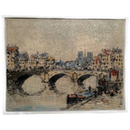 Stadsgezicht Parijs - Olie Op Doek Schilderij - Mid Century - Jean Rémy thumbnail 1