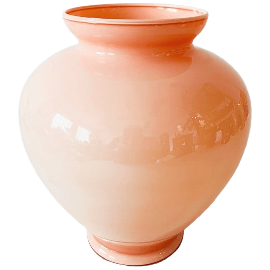 Vintage Vaas Roze Glas 1980’s 1