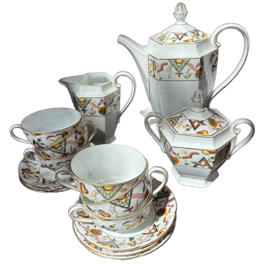 Art Deco Thee- Of Koffieservies In Porselein “epiag” 1