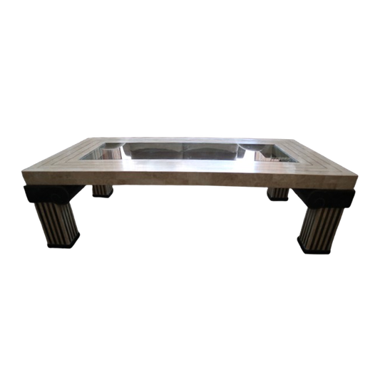 Maitland Smith Tesselated Salontafel, U.s.a, 1980's 140 X 75 X 41,5 Cm 1