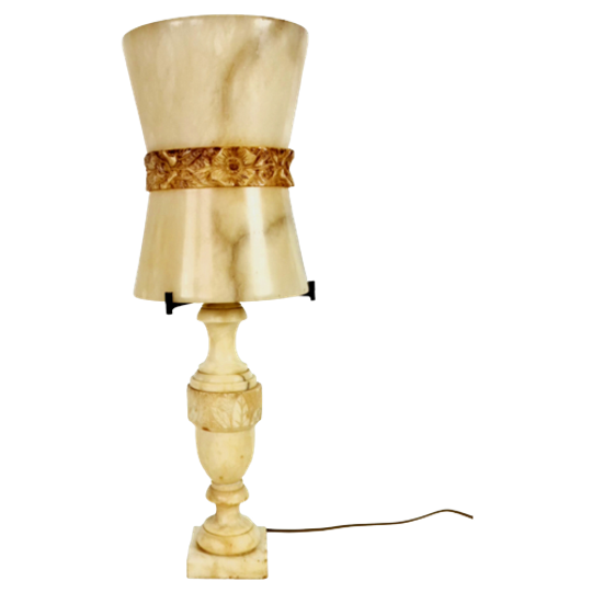 Pegasan - Alabast - Natuursteen - Tafellamp - Vloerlamp - Spanje - Xl Lamp - 1970 1