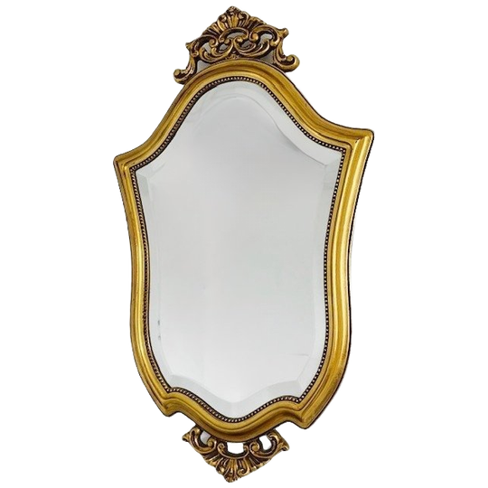 Barok Mid-century Gouden Kuifspiegel Facet 1950’s 1