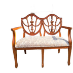 Klassiek Mahoniehouten Raambank, Halbank, Slaapkamer Bank thumbnail 1