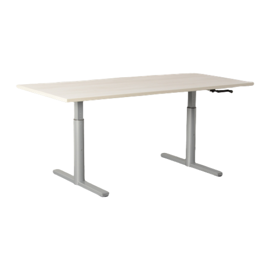 Gispen Tm Bureau, Gekalkt Eiken Blad, 170X80 Cm, Hoogte Instelbaar Onderstel D.M.V. Handslinger 1