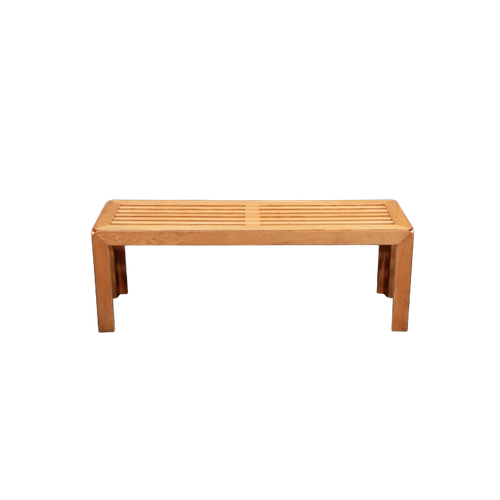 Mid Century Modern Bench, By Derk Jan De Vries In Wood, Netherlands 1960S