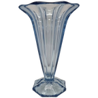 Art Deco Blauwe Tulpvormige Vaas thumbnail 1
