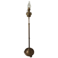 Antieke Koperen Petroleum Vloerlamp Brevete L&b 1883