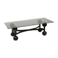 Grote Vintage Brutalist Space Age Salontafel Met Glazen Plaat Gemaakt In De Jaren ’70