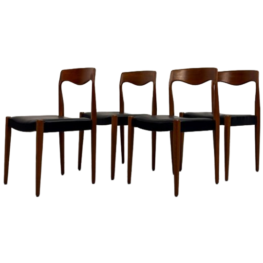 Set Vintage Eetkamerstoelen Niels Otto Moller Stijl 1