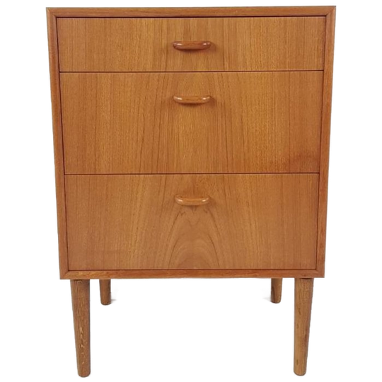 Vintage Deens Ladekastje Teak Nacht Kast 1