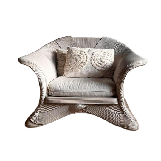 Betty Cobonpue Scultura Rotan Fauteuil Mid Century Vintage 1