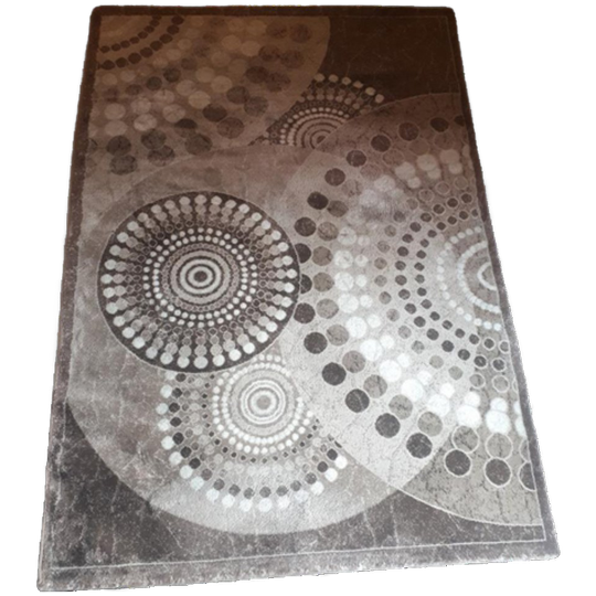 Retro Vloerkleed Taupe Creme Bruin Mandala Vloerkleed 1