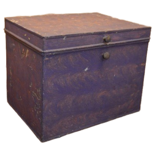 Groot Antiek Koffieblik Met Twee Vakken Van Van Muijen Den Haag - Arnhem 1