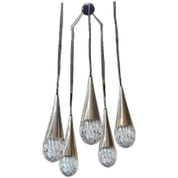 Vintage Hanglamp / Luster Iceglas Kaiser Leuchten