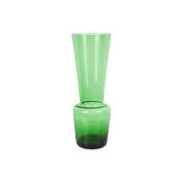 Vintage Groen Glazen Trechter Vaas