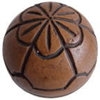 Kunststof Ronde Decoratie Bol Ø 10 Cm Met Streepmotief thumbnail 1