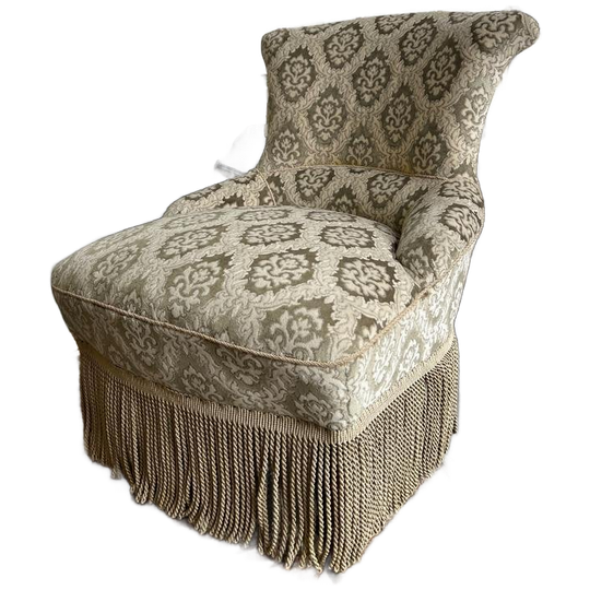 Vintage Cocktailstoel / Fauteuil / Eenzit Met Franjes 1
