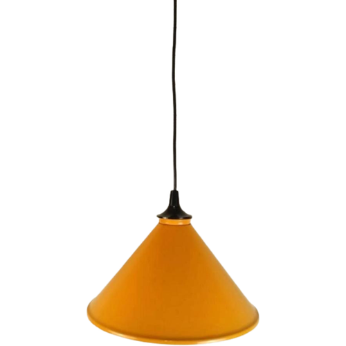 Gele Vintage Hanglamp Kegel