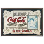 Vintage Coca Cola Spiegel Art Nouveau thumbnail 1