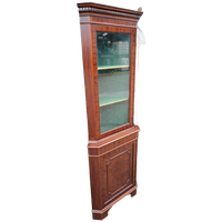 Klassiek Hoek Vitrine, Servies Kast Afm. 47 X 47cm En 185cm