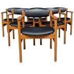 6x Deens Design Stoelen, Jørgen Bækmark, Fdb Møbler thumbnail 1