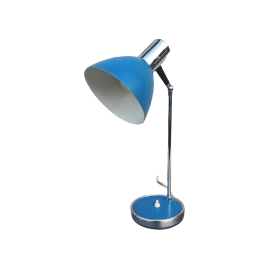 Vintage Bureaulamp Blauw 1