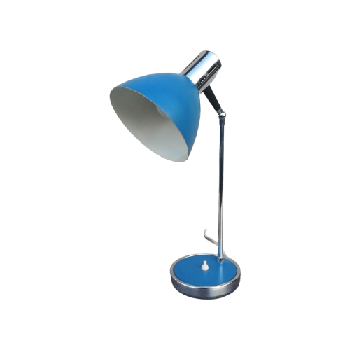 Vintage Bureaulamp Blauw